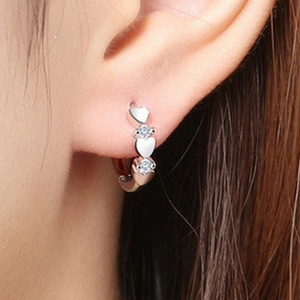 Heart-shaped Hoop Earrings