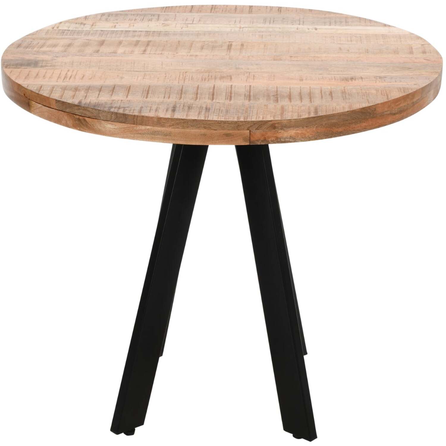 Merlin Mango Wooden 4 Seater Round Dining Table - Brown