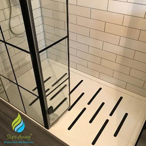 Non Slip Bath Shower Stickers - 8 Pack Black Strips