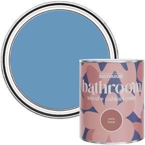 Rust-Oleum Bathroom Wood  Cabinet Paint in Satin Finish - Cornflower Blue 750ml