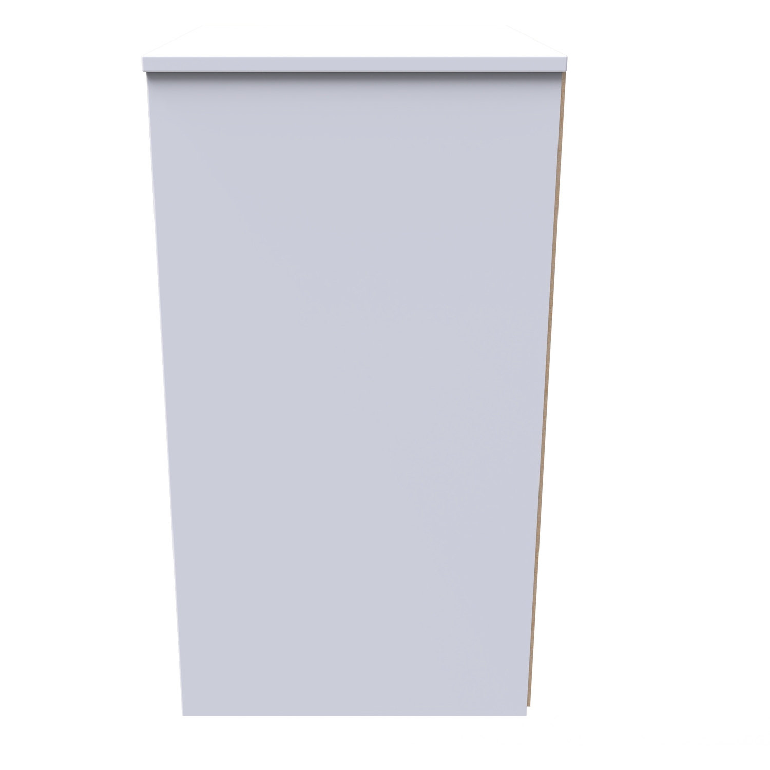 Monaco Ready Assembled 3 Drawer Bedside Cabinet - Kashmir Gloss White Matt