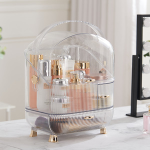 Transparent Cosmetic Display Box with Handle