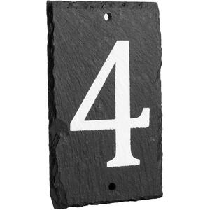 Number 4 Slate House Sign