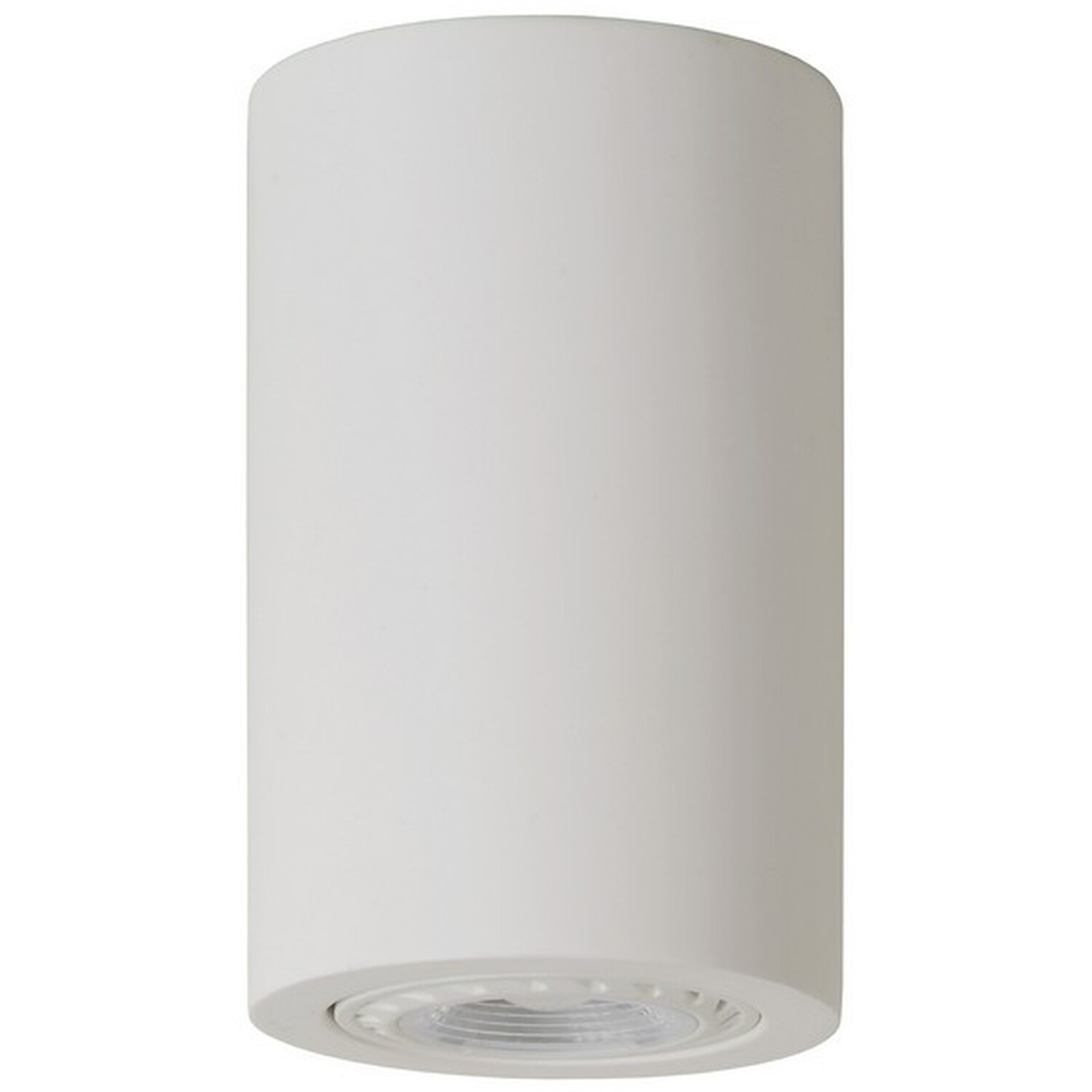 Gipsy Modern Surface Mounted Plaster Ceiling Spotlight Short - White