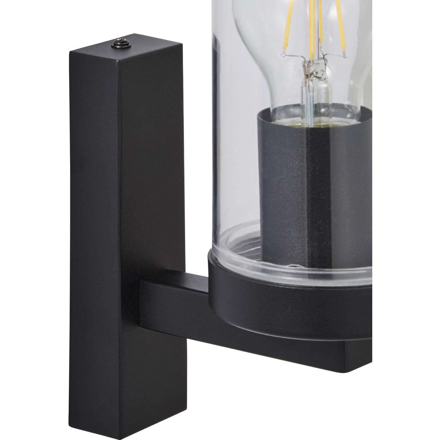Diffuse Light Outdoor CGC OTTO Black Outdoor Wall Light Up or Down Clear Plastic Diffuser