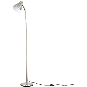 Modern Brushed Chrome Adjustable Reading Craft Floor Lamp