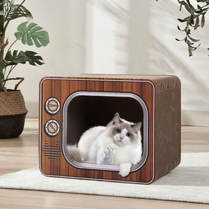TV Shaped Cat Bed Scratching Post