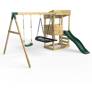 Badlands / 223cm Wooden Lookout Tower Playhouse with 6ft Slide shot 5042837