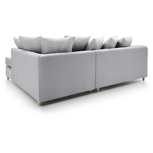Light Grey / Right-hand Chicago Velvet Corner Sofa shot 5168784