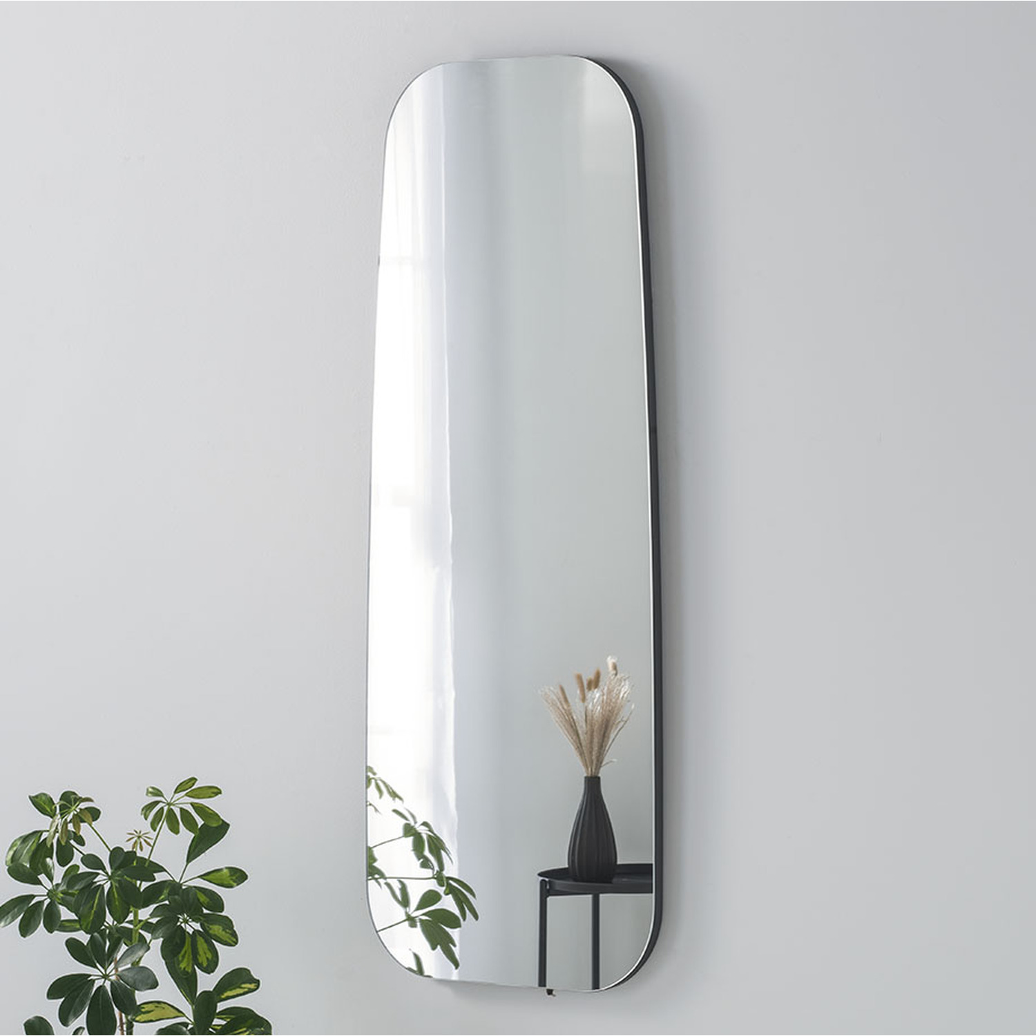 Image of Hoxton Frameless Black Organic Mirror -&hellip;