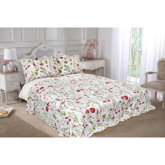 Poppies Meadow Floral Bedspread Bedding Sets