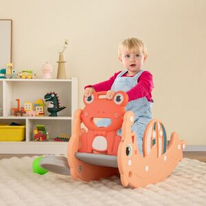 3-in-1 Baby Rocker Toy with Basketball Hoop