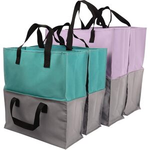 Set of 4 Foldable Trolley Tote Bags