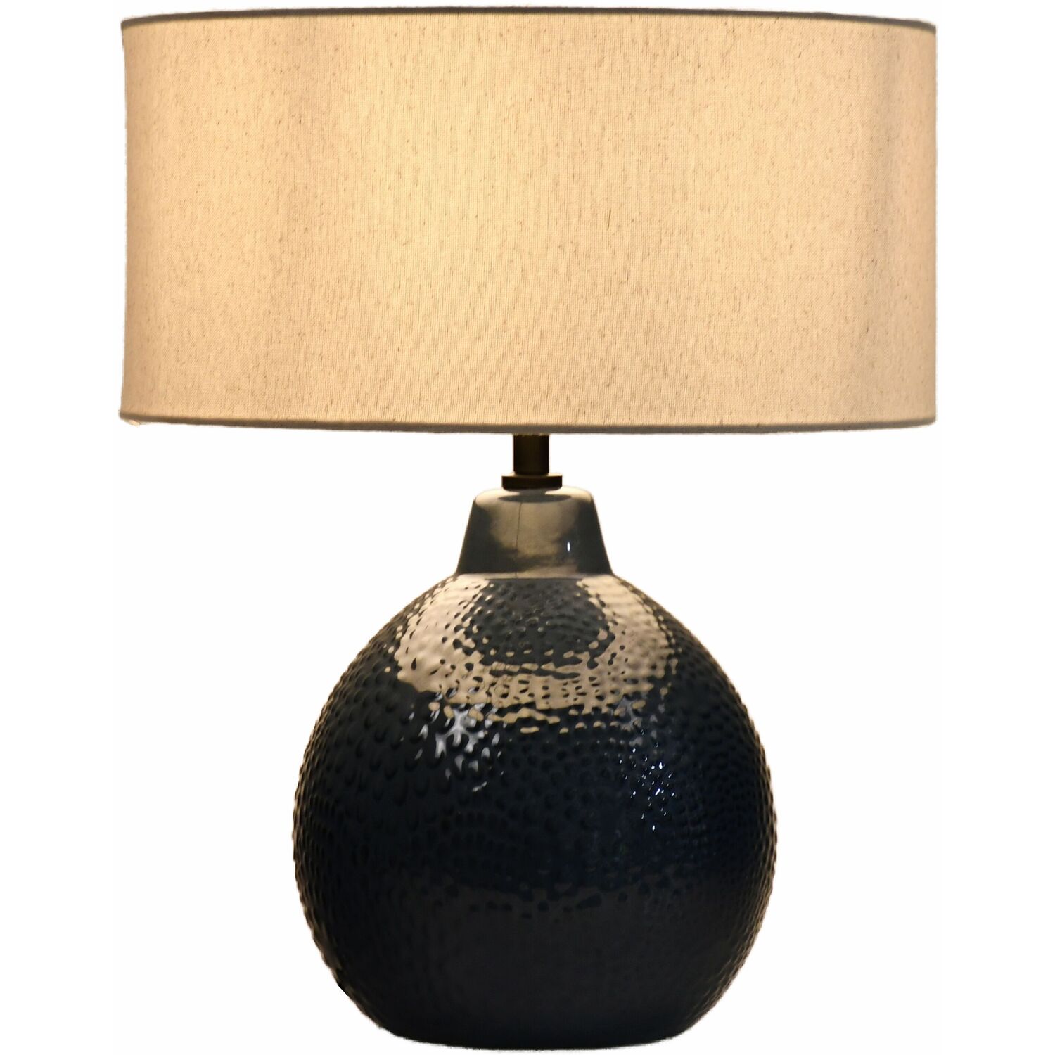 Amalfi Ceramic Table Lamp Blue And Cream Lamp Shade - Blue