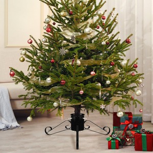Traditional Scroll Leg Metal Christmas Tree Stand Medium - Black
