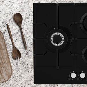 Black 5 Zone Gas Hob shot 6589358