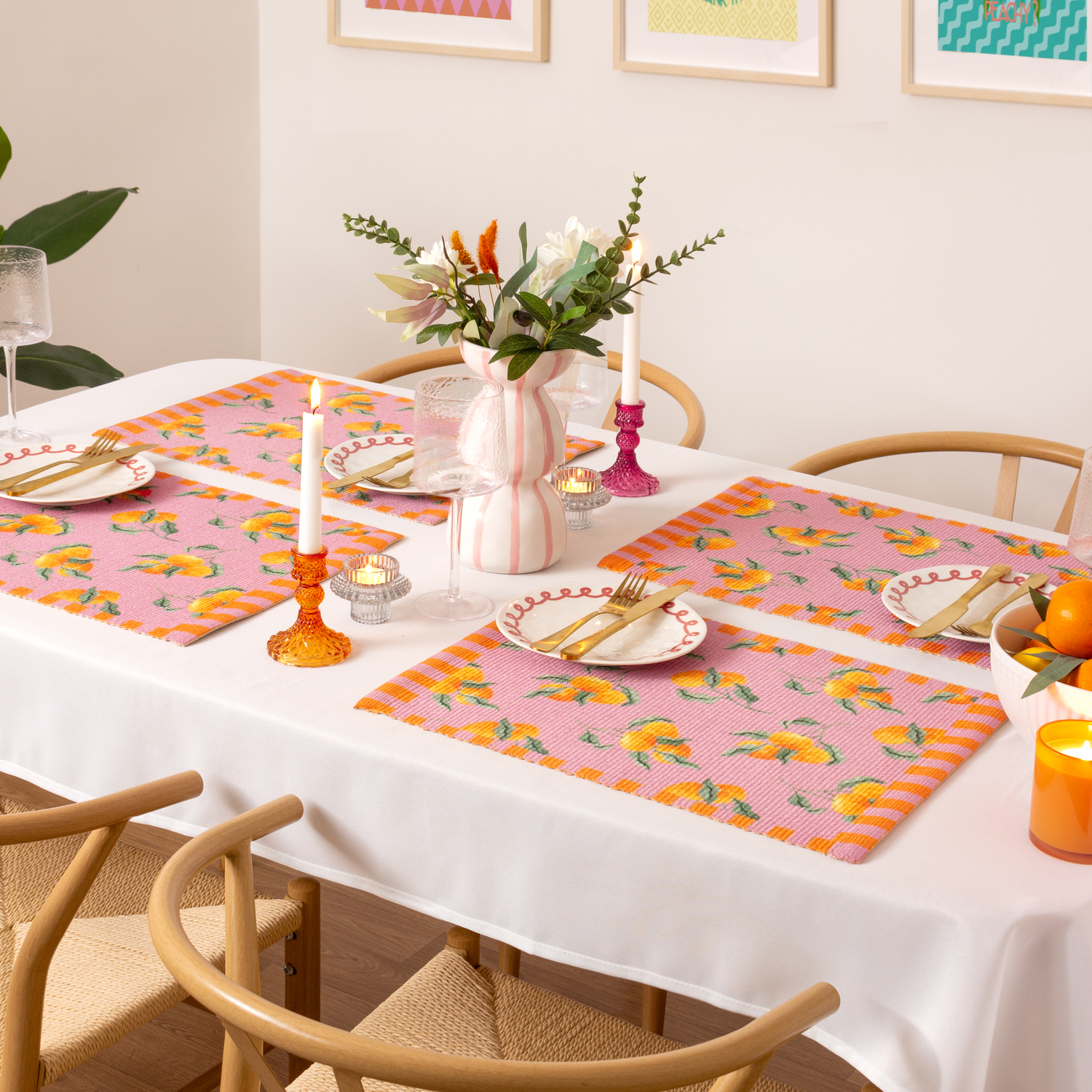Image of Oranges Set of 4 Indoor-Outdoor Placemats&hellip;