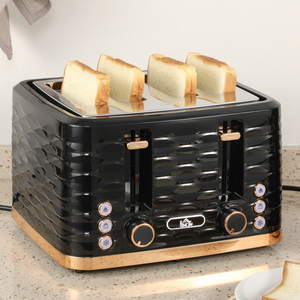 HOMCOM 4 Slice Toaster with 7 Browning Levels Self-centring Function