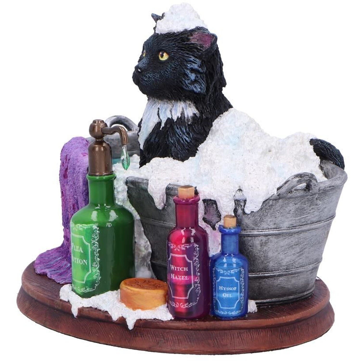 Black Cat Bath Time Figurine 13.5cm