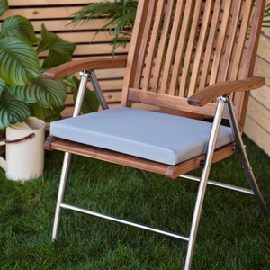 Grey / 1 Garden Chair Cushion Outdoor Patio Seat Pad shot 7547028