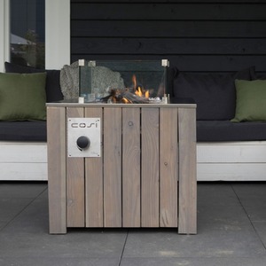Cosicube 70 Grey Wash Fire Pit Outdoor Patio Heater