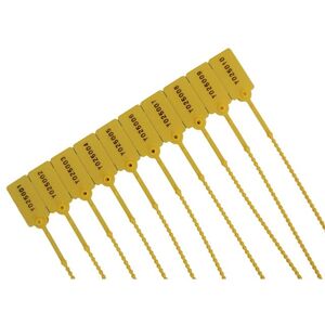 100 Tamper Proof Security Tags - YELLOW