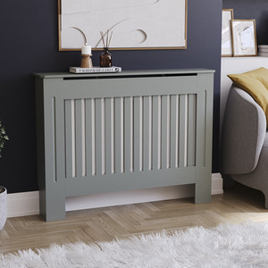 Grey / 112cm Chelsea Radiator Cover shot 8337377