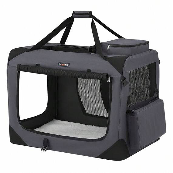 Feandrea Foldable Pet Carrier Bag with Self-Locking Zippers