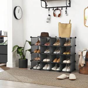 SONGMICS Stackable Shoe Rack Modular Storage Unit