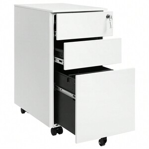 SONGMICS Mobile File Cabinet with Wheels and Lock
