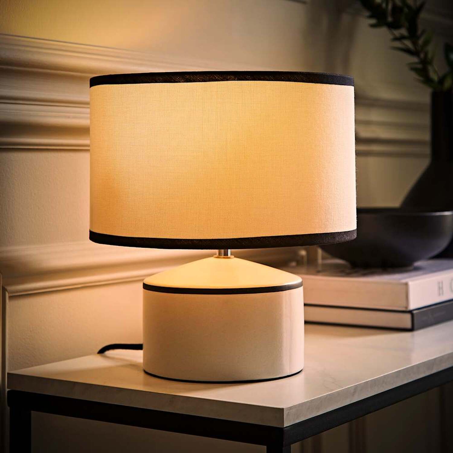 Image of Julia Ceramic and Linen Shade Table&hellip;