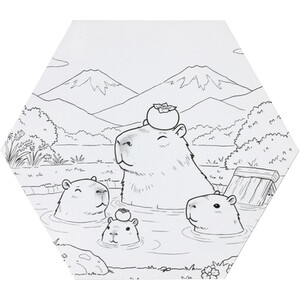 Colour Your Own Hanging Capabara Scene