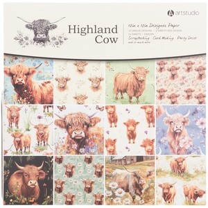 Highland Cow Designer Paper Pad