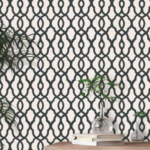 Modern Trellis Wallpaper Geometric Vinyl