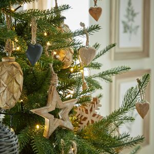 Rustic Wooden Hanging Star Decoration