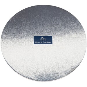 Silver Foiled Round Cake Board