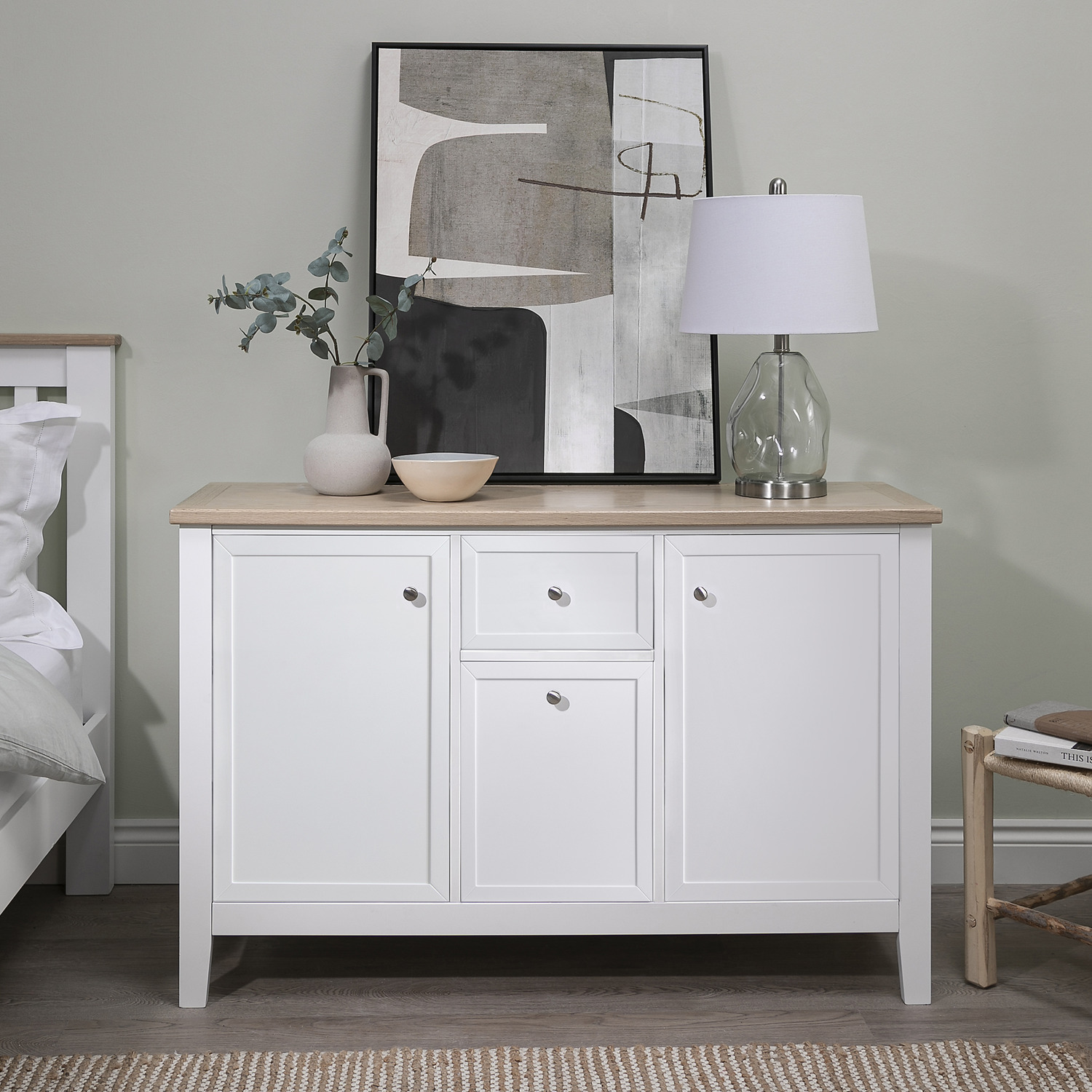 Leines Sideboard With Drawers - White