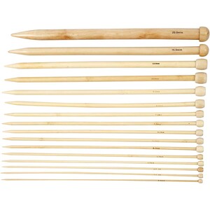 Knitting Needles L 35 cm size 25-20 mm 16 pair
