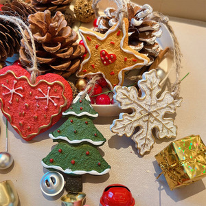Christmas Tree Pendant Decoration Scene 4pieces