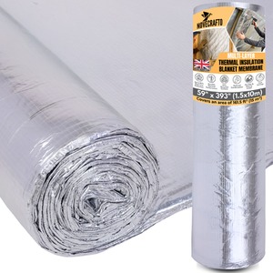 Aluminium Premium Multi-Layer Thermal Insulation Blanket Membrane 15sqm, Insulation Roll shot 11523839