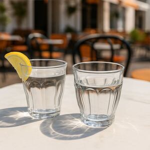Fluted Glass Water Glasses - 210ml