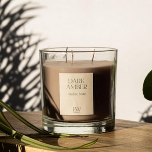 Dark Amber Scented Candle Large 3 Wick