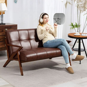 Vintage Tufted Loveseat Sofa