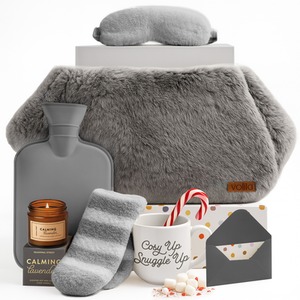 Christmas Gift Set - Hot Water Bottle Belt, Candle, Comfort Essentials