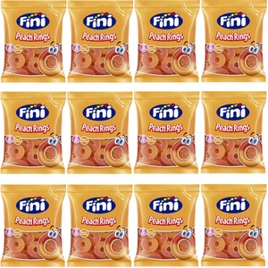 Fini Sweets Jelly Peach Rings Gummy Jellies 12 x 75 Grams