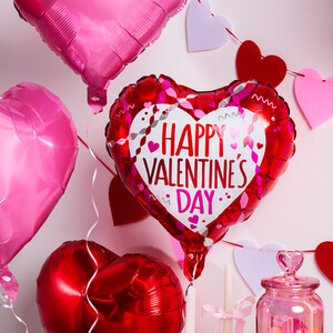 Red Heart Foil Balloon