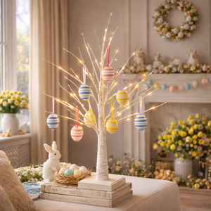Easter Decorations Pre-lit Tree Light With Hanging Easter Eggs