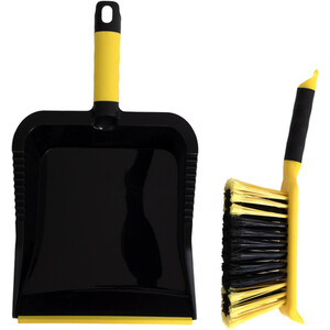 Bulldozer Twist and Hold Dustpan with Brush