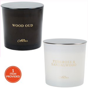 Oud or Tuberose Scented Candle