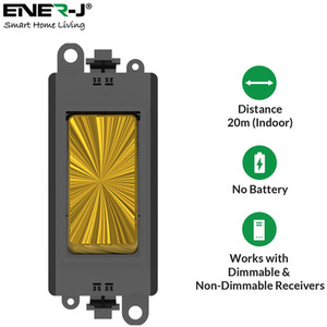 Wireless Switch Compatible with Gridpro plate Antique Brass Eco Series